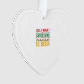 Kerstbier Grappig Vakantie Drinken Design Ornament (voorkant)