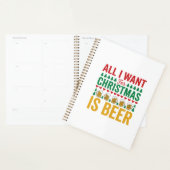 Kerstbier Grappig Vakantie Drinken Design Planner (Display)