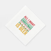Kerstbier Grappig Vakantie Drinken Design Servet (Hoek)