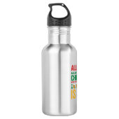 Kerstbier Grappig Vakantie Drinken Design Waterfles (Achterkant)