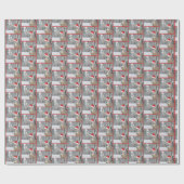 kerstbier in sneeuwvlokken cadeaupapier (Vlak)