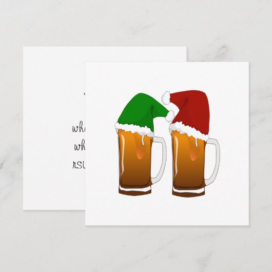 kerstbier kaart (Voorkant / Achterkant)