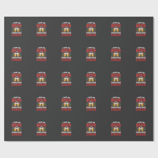 Kerstbier Kerstvreugde Kerst Drinken Cadeaupapier (Vlak)