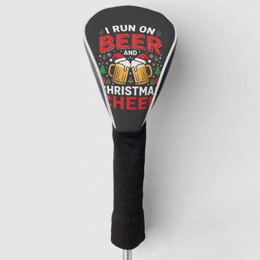 Kerstbier Kerstvreugde Kerst Drinken Golfheadcover (Voorkant)