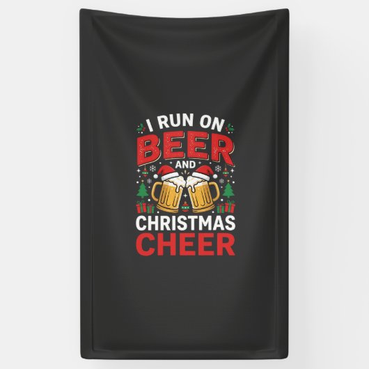 Kerstbier Kerstvreugde Kerst Drinken Spandoek (Verticaal)