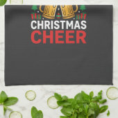 Kerstbier Kerstvreugde Kerst Drinken Theedoek (Gevouwen)