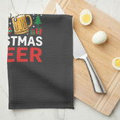 Kerstbier Kerstvreugde Kerst Drinken Theedoek (Quarter Fold)