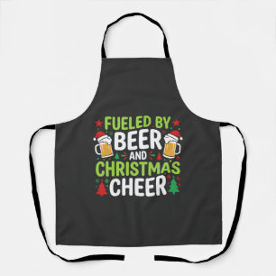 Kerstbier Kerstvreugde Kerst Drinken Vector Schort