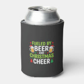Kerstbier Kerstvreugde Vakantie Drinken Vector Blikjeskoeler (Blikje Voorkant)