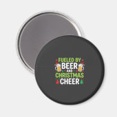 Kerstbier Kerstvreugde Vakantie Drinken Vector Magneet (Voorkant / Achterkant)