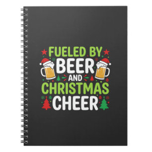 Kerstbier Kerstvreugde Vakantie Drinken Vector Notitieboek
