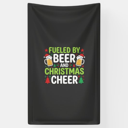 Kerstbier Kerstvreugde Vakantie Drinken Vector Spandoek (Verticaal)