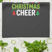 Kerstbier Kerstvreugde Vakantie Drinken Vector Theedoek (Gevouwen)