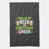 Kerstbier Kerstvreugde Vakantie Drinken Vector Theedoek (Verticaal)
