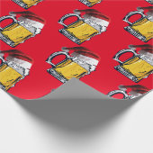 kerstbier met een kerstcadeautje Pet Cadeaupapier (Hoek)