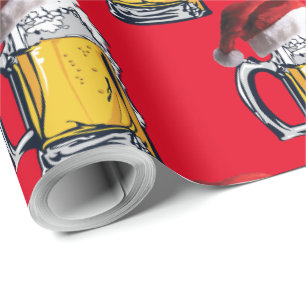 kerstbier met een kerstcadeautje Pet Cadeaupapier