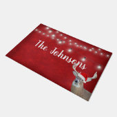 kerstbier met licht en naam deurmat (Schuin)