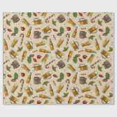 kerstbier met tankwappapier cadeaupapier (Vlak)