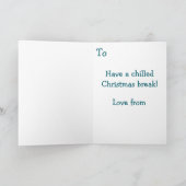 Kerstbier Ontspannen Vakantie Vouwen Kaart (Binnen)