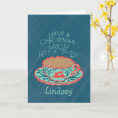 Kerstbier Ontspannen Vakantie Vouwen Kaart (Gele Bloem)