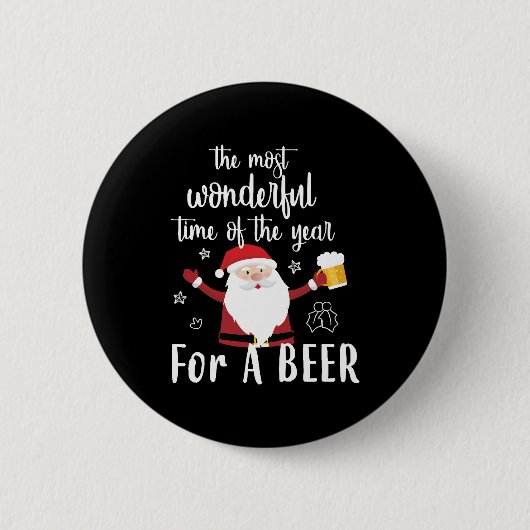 kerstbier ronde button 5,7 cm (Voorkant)