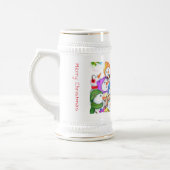 Kerstbier Stein met Happy Snowmans Party Bierpul (Links)