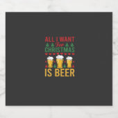 Kerstbier Vakantie Drinken Sparkling Wijnetiket (Enkel label)