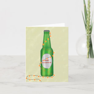 Kerstbierflesje Feestdagen Kaart