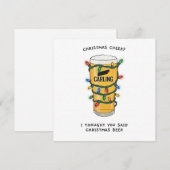 Kerstbierkaart - perfect voor een bierliefhebber! feestdagenkaart (Voorkant / Achterkant)