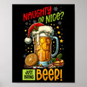 Kerstbierliefhebber Poster (Voorkant)