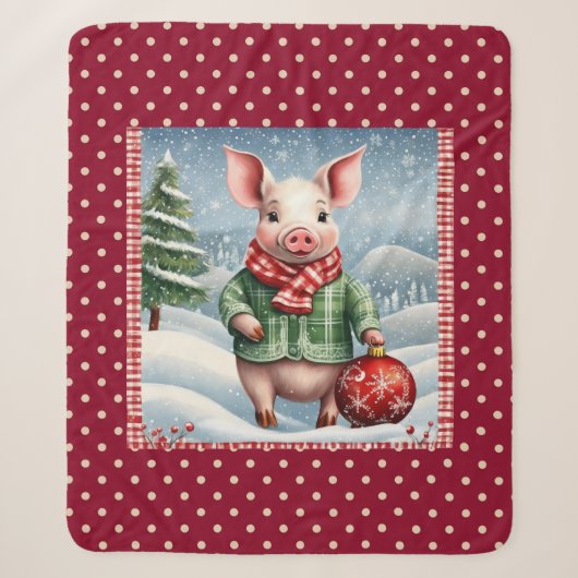 kerstbig sherpa deken (Voorkant)