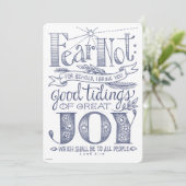 kerstbijbel Typografie Holiday Kaart (Staand voorkant)