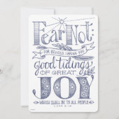 kerstbijbel Typografie Holiday Kaart (Voorkant)