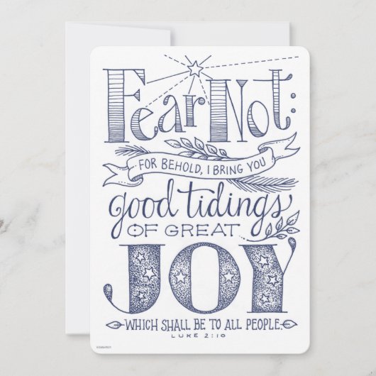 kerstbijbel Typografie Holiday Kaart (Voorkant)