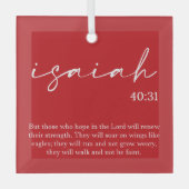 kerstbijbel Verse Glass Ornament (Voorkant)