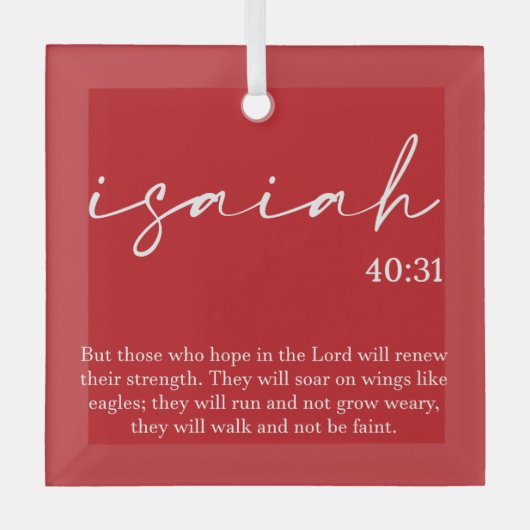 kerstbijbel Verse Glass Ornament (Voorkant)