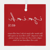 kerstbijbel Verse Glass Ornament (Achterkant)