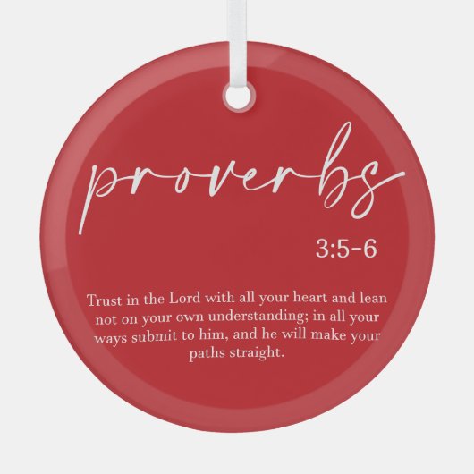 kerstbijbel Verse Glass Ornament (Voorkant)