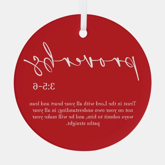 kerstbijbel Verse Glass Ornament (Achterkant)