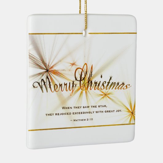 kerstbijbel Verse modern design - speciaal aangepa Keramisch Ornament (Rechts)