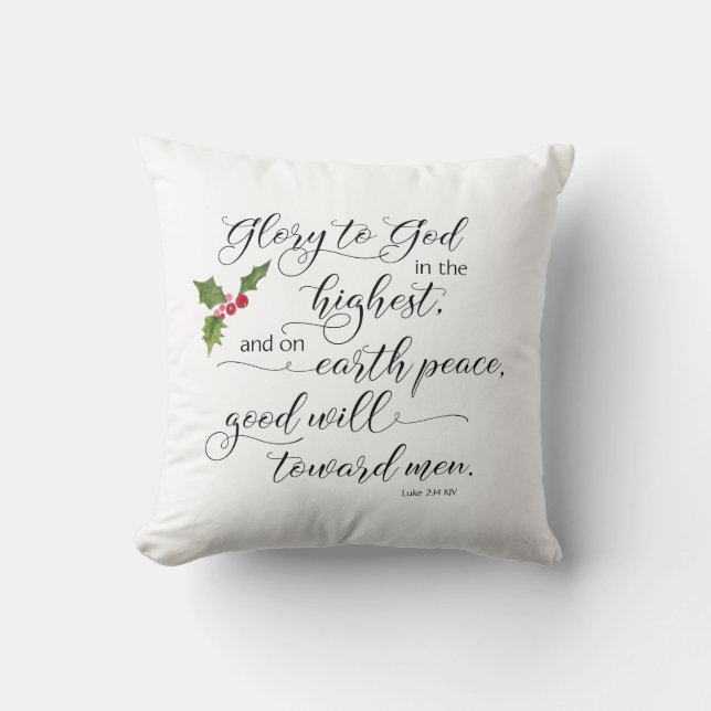 Kerstbijbel Verse Pillow Kussen (Voorkant)