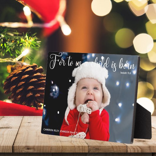 kerstbijbel Verse prachtige, aangepaste Baby foto Fotoplaat