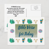 kerstbijbelse versie vandaag faux glitter Briefkaa Feestdagenkaart (Voorkant / Achterkant)