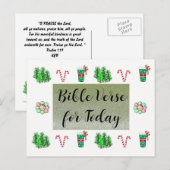 kerstbijbelse versie vandaag faux glitter Briefkaa Feestdagenkaart (Voorkant / Achterkant)