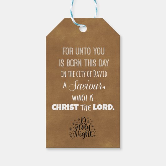 kerstbijbelversie cadeaulabel (Voorkant)