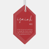 kerstbijbelversie glas ornament (Voorkant Rechts)