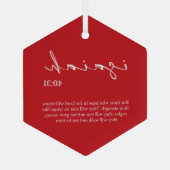 kerstbijbelversie glas ornament (Achterkant)