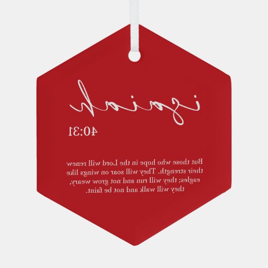 kerstbijbelversie glas ornament (Achterkant)