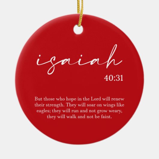 kerstbijbelversie keramisch ornament (Voorkant)