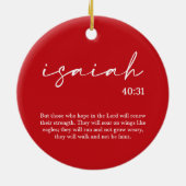 kerstbijbelversie keramisch ornament (Achterkant)